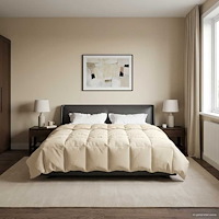 vidaXL Vinter Täcke Quiltad Kräm 200 x 200 cm Mikrofiber