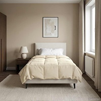 vidaXL Vinter Täcke Quiltad Kräm 135 x 220 cm Mikrofiber