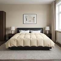 vidaXL Vinter Täcke Quiltad Kräm 220 x 240 cm Mikrofiber