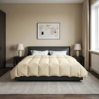 vidaXL Vinter Täcke Quiltad Kräm 220 x 260 cm Mikrofiber