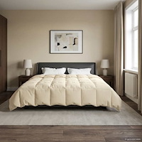 vidaXL Vinter Täcke Quiltad Kräm 240 x 260 cm Mikrofiber