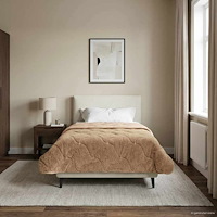 vidaXL Sommar Duvet Taupe 135 x 220 cm Mikrofiber och Teddyfleece