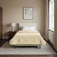 vidaXL Sommar Duvet Kräm 155 x 200 cm Mikrofiber och Teddyfleece