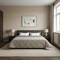 vidaXL Full Års-Duvet Ljusgrå 240 x 260 cm Mikrofiber och Teddyfleece