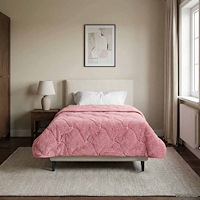 vidaXL Full Års-Duvet Rosa 140 x 220 cm Mikrofiber och Teddyfleece