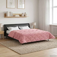 vidaXL Full Års-Duvet Rosa 200 x 220 cm Mikrofiber och Teddyfleece