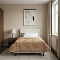 vidaXL Full Års-Duvet Taupe 140 x 220 cm Mikrofiber och Teddyfleece