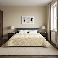 vidaXL Full Års-Duvet Kräm 220 x 260 cm Mikrofiber och Teddyfleece