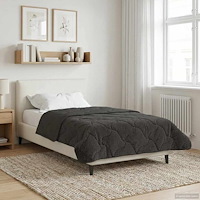 vidaXL Vinter Täcke Antracit 135 x 200 cm Mikrofiber och Teddyfleece