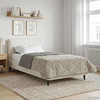 vidaXL Vinter Täcke Ljusgrå 140 x 220 cm Mikrofiber och Teddyfleece