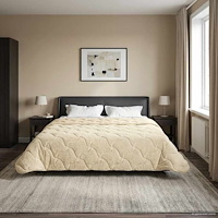 vidaXL Vinter Täcke Kräm 200 x 200 cm Mikrofiber och Teddyfleece