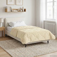 vidaXL Vinter Täcke Kräm 155 x 220 cm Mikrofiber och Teddyfleece