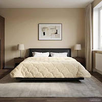 vidaXL Vinter Täcke Kräm 220 x 240 cm Mikrofiber och Teddyfleece