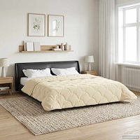 vidaXL Vinter Täcke Kräm 220 x 260 cm Mikrofiber och Teddyfleece