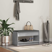 vidaXL Hallbänk Grå Sonoma 83 x 38 x 45 cm Konstruerat Trä och Tyg
