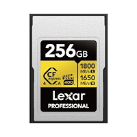 LEXAR Lexar CFexpress 4.0 Pro Gold, VPG400/IP68, R1800/W1650 (Type A) 256GB