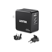 UNITEK Unitek strömadapter - GaN - USB, 2 x USB-C - 65 Wh
