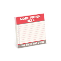 Knock Knock Knock Knock More Fresh Hell Large Sticky Notes (4x4in)