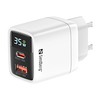 Sandberg Sandberg strömadapter - 2-i-1 - USB, USB-C - 35 Watt
