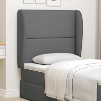 vidaXL Sänggavel Öra Dämpad Grå 80 x 23 x 6 cm tyg