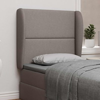 vidaXL Sänggavel Öra Beige 80 x 23 x 6 cm tyg