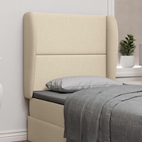 vidaXL Sänggavel Öra Kräm 80 x 23 x 6 cm tyg