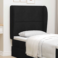 vidaXL Sänggavel Öra Svart 80 x 23 x 6 cm Sammet