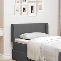 vidaXL Sänggavel Öra Dämpad Grå 40,5 x 40,5 x 4 cm tyg