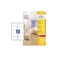 AVERY Etiketter Avery 96x50,8 mm, transparenta, kristallklara, per...