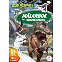 Vibery Kids Dinosaurier : Målarbok med klistermärken (häftad)