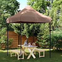 vidaXL Partytält Brun 200 x 200 x 306 cm Oxford Tyg