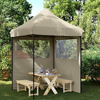 vidaXL Partytält Taupe 200 x 200 x 306 cm Oxford Tyg