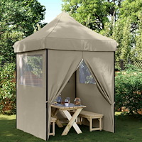 vidaXL Partytält Taupe 200 x 200 x 306 cm Oxford Tyg