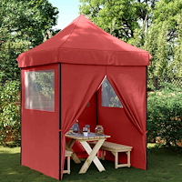 vidaXL Partytält Vinröd 200 x 200 x 306 cm Oxford Tyg