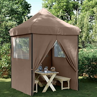 vidaXL Partytält Brun 200 x 200 x 306 cm Oxford Tyg