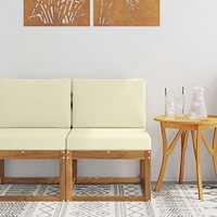 vidaXL Utomhus Mellansoffa Massivt Akaciaträ Naturfärg