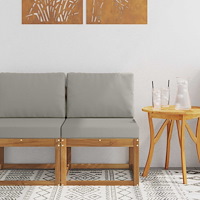 vidaXL Utomhus Mellansoffa Massivt Akaciaträ Naturfärg