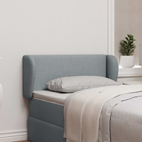 vidaXL Sänggavel Öra Ljusgrå 40 x 23 x 6 cm tyg