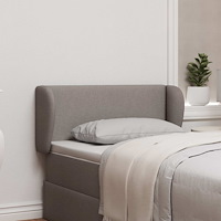 vidaXL Sänggavel Öra Taupe 40 x 23 x 6 cm tyg