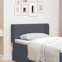 vidaXL Sänggavel Öra Grå 40,5 x 40,5 x 4 cm Sammet