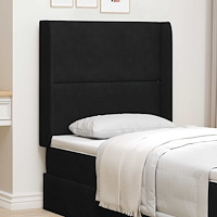 vidaXL Sänggavel Öra Svart 80 x 16 x 4 cm Sammet