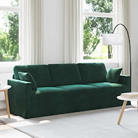 vidaXL Soffa Mörkgrön 228 x 78 x 80 cm Sammet