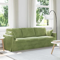 vidaXL Soffa Ljusgrön 228 x 78 x 80 cm Sammet