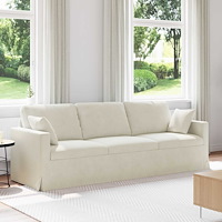 vidaXL Soffa Kräm 228 x 78 x 80 cm Sammet
