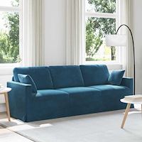 vidaXL Soffa Blå 228 x 78 x 80 cm Sammet