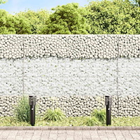 vidaXL Trädgårdsstenar Vit 12 cm Glas