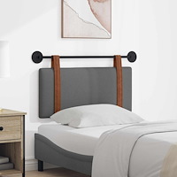 vidaXL Hängande Huvudgavel Enfärgad Mörkgrå 80 x 40 cm Konstruerat trä