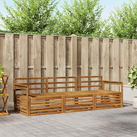 vidaXL Utomhussoffset 3 pcs Naturfärg Massivt Akaciaträ