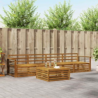 vidaXL Utomhussoffset 5 pcs Naturfärg