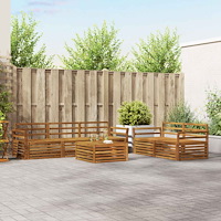 vidaXL Utomhussoffset 6 pcs Naturfärg